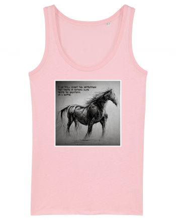 beautiful horse Cotton Pink