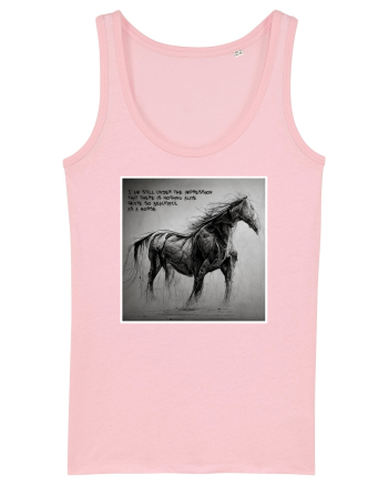 beautiful horse Cotton Pink
