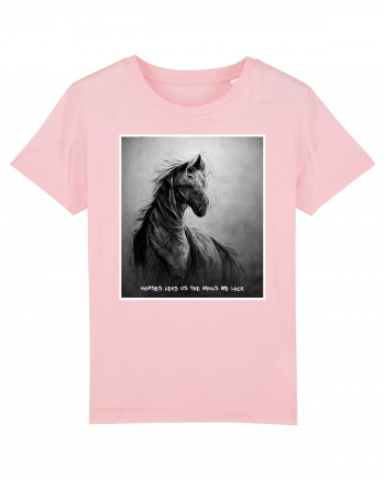horses wings Cotton Pink