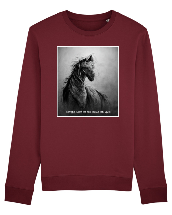 horses wings Burgundy