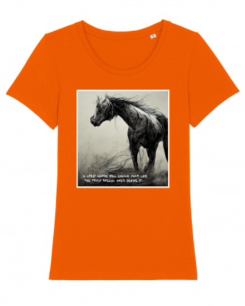 horse change lifes  Bright Orange