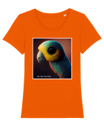 papagal Tricou mânecă scurtă guler larg fitted Damă Expresser