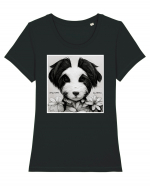 little puppy Tricou mânecă scurtă guler larg fitted Damă Expresser