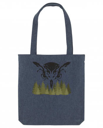Owl in the forest Midnight Blue