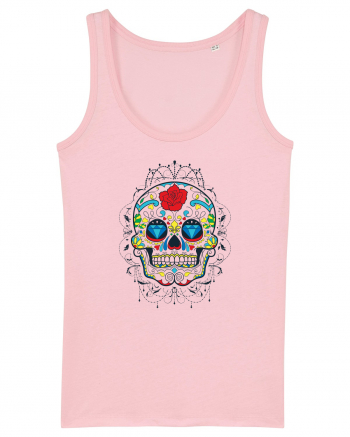 Mexican Sugar Skull Cotton Pink