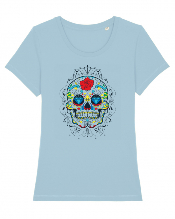 Mexican Sugar Skull Sky Blue