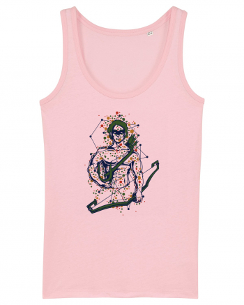 Graffiti Greek Warrior Cotton Pink