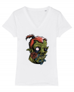 Rose Zombie Monster Tricou mânecă scurtă guler V Damă Evoker