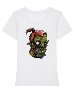 Rose Zombie Monster Tricou mânecă scurtă guler larg fitted Damă Expresser