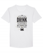 I Don't Always Drink Coffee Tricou mânecă scurtă guler larg Bărbat Skater