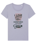 I Love Cooking With Wine Tricou mânecă scurtă guler larg fitted Damă Expresser