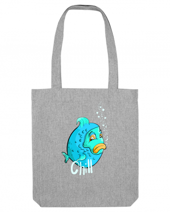 Blue fish chill text Heather Grey