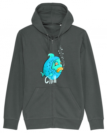 Blue fish chill text Anthracite