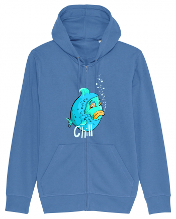 Blue fish chill text Bright Blue