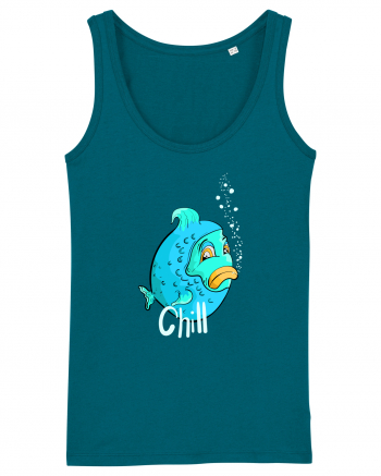 Blue fish chill text Ocean Depth