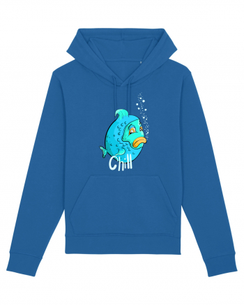 Blue fish chill text Royal Blue