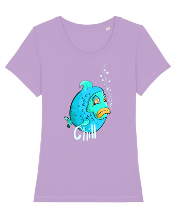 Blue fish chill text Lavender Dawn