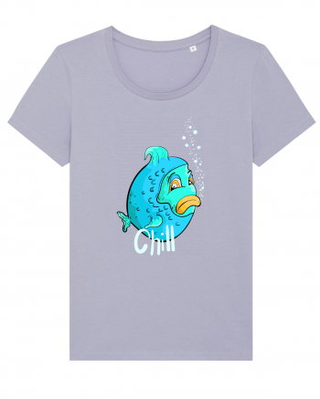 Blue fish chill text Lavender