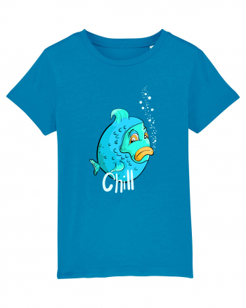 Blue fish chill text Azur