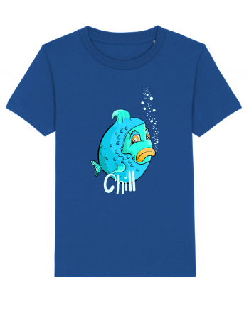 Blue fish chill text Majorelle Blue