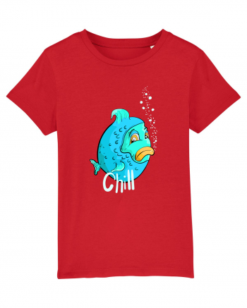 Blue fish chill text Red