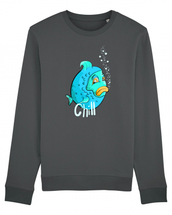 Blue fish chill text Anthracite