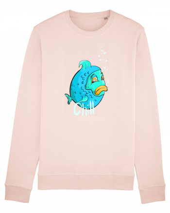 Blue fish chill text Candy Pink