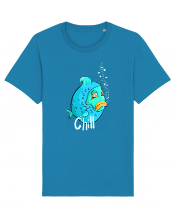 Blue fish chill text Azur