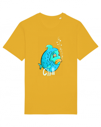 Blue fish chill text Spectra Yellow