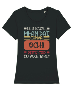 Ochii peste cap Tricou mânecă scurtă guler larg fitted Damă Expresser