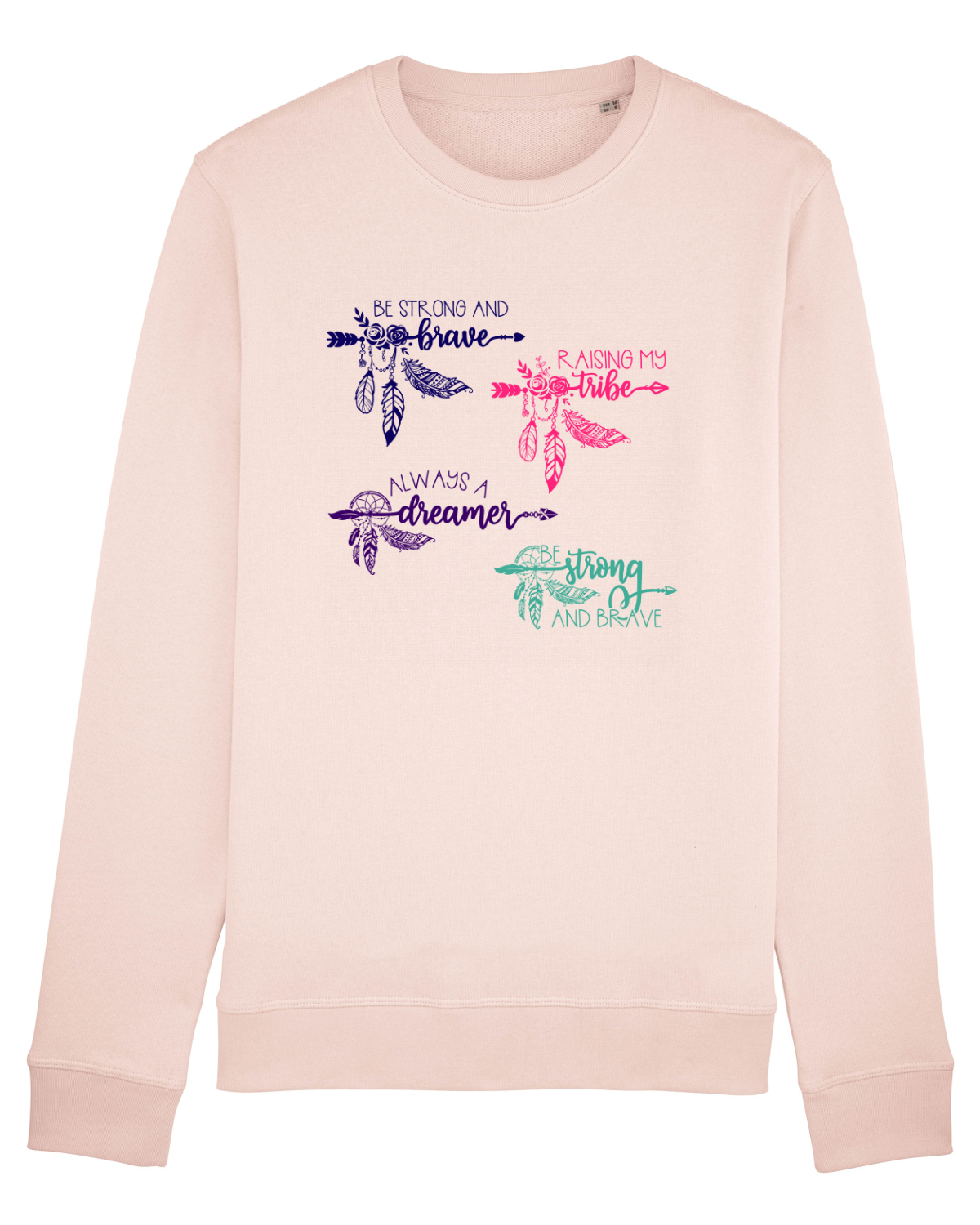 Bluză mânecă lungă Unisex Rise Candy Pink