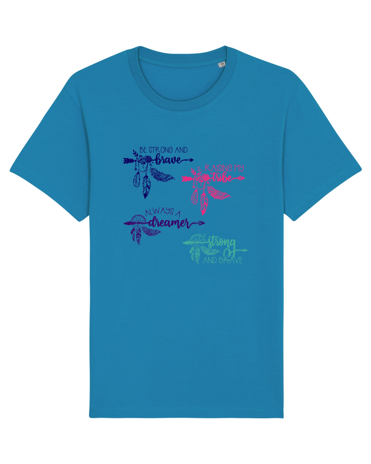 Tricou mânecă scurtă Unisex Rocker Azur