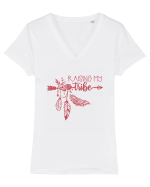 Raising My Tribe Tricou mânecă scurtă guler V Damă Evoker