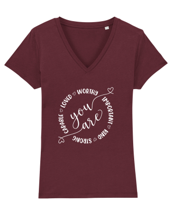 You Are Worthy Burgundy