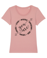 You Are Worthy Tricou mânecă scurtă guler larg fitted Damă Expresser