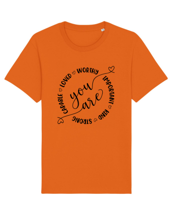 You Are Worthy Bright Orange