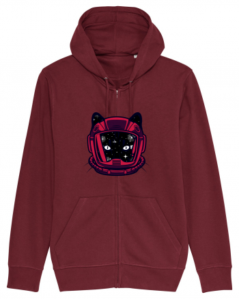 Astronaut Space Cat Burgundy