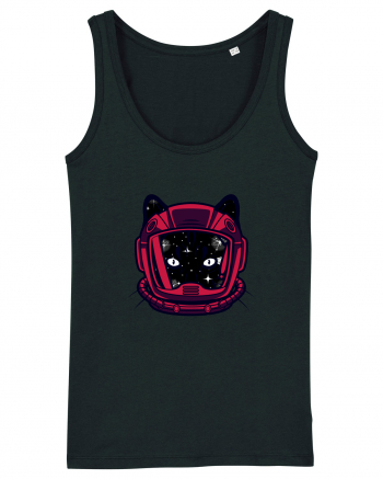 Astronaut Space Cat Black