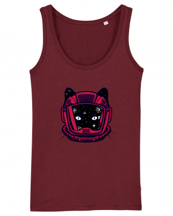 Astronaut Space Cat Burgundy