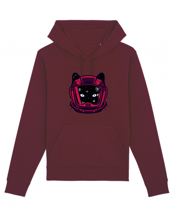 Astronaut Space Cat Burgundy