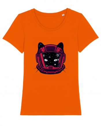 Astronaut Space Cat Bright Orange