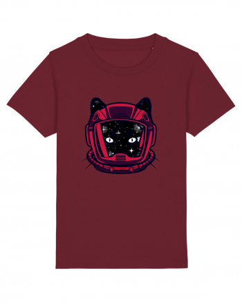 Astronaut Space Cat Burgundy