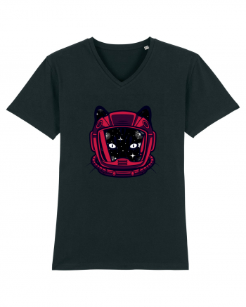 Astronaut Space Cat Black