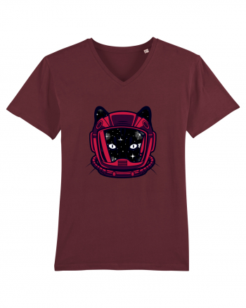 Astronaut Space Cat Burgundy