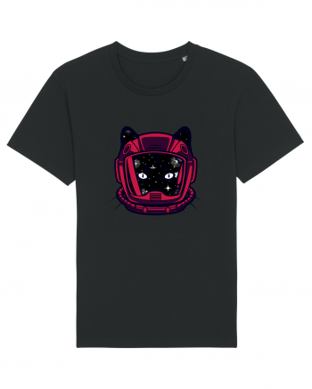 Astronaut Space Cat Black