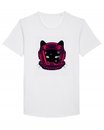 Astronaut Space Cat Tricou mânecă scurtă guler larg Bărbat Skater