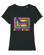 Donkey business Tricou mânecă scurtă guler larg fitted Damă Expresser