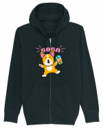 Kawaii Corgi Drinking Boba Tea Hanorac cu fermoar Unisex Connector