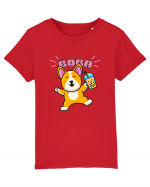 Kawaii Corgi Drinking Boba Tea Tricou mânecă scurtă  Copii Mini Creator