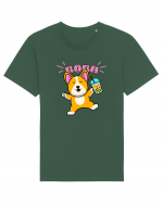 Kawaii Corgi Drinking Boba Tea Tricou mânecă scurtă Unisex Rocker